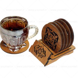 زیرلیوانی 6 تایی با استند